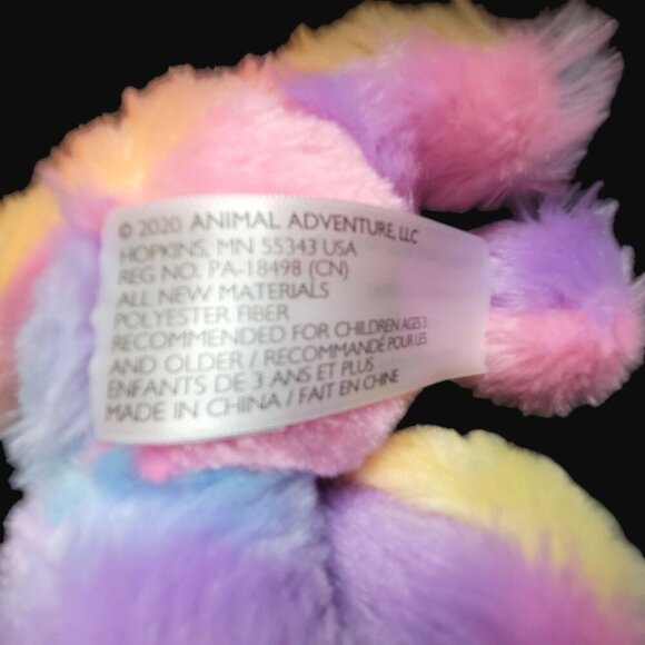 Animal Adventure Monkey 7" Seated Pastel Multicolor Soft Eyes Colorful 2019 - Picture 6 of 7